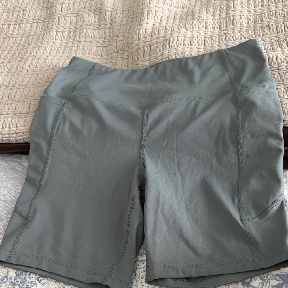 Athletic Works Sage Green Bike Shorts
